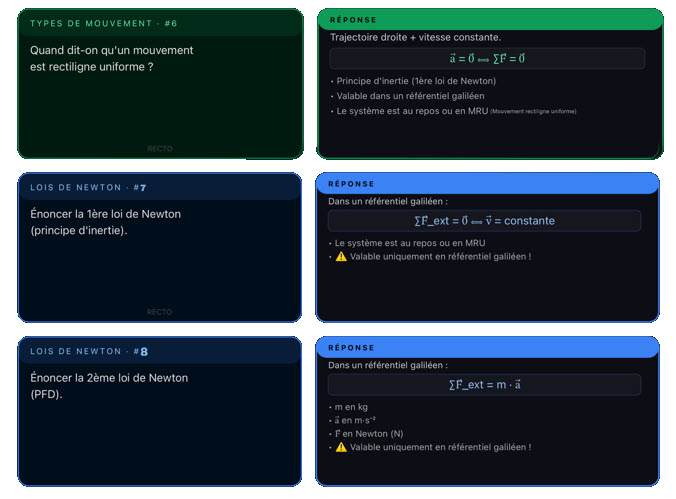 Flashcards 6 à 8